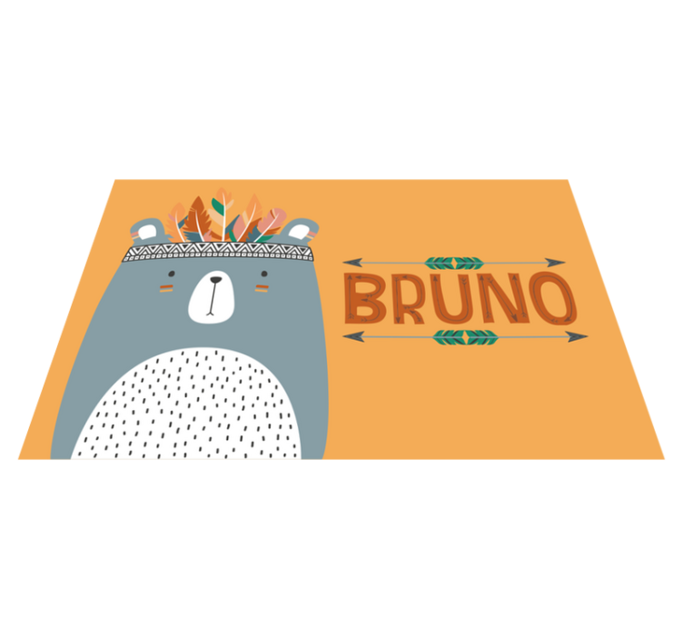 Children placemats cute bear illustration - TenStickers