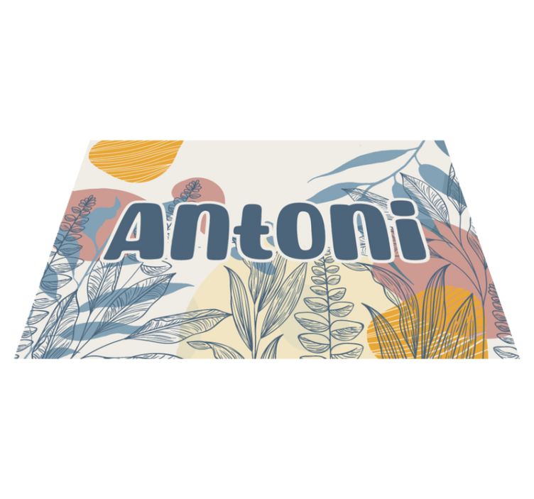 Original placemats stylish name design - TenStickers