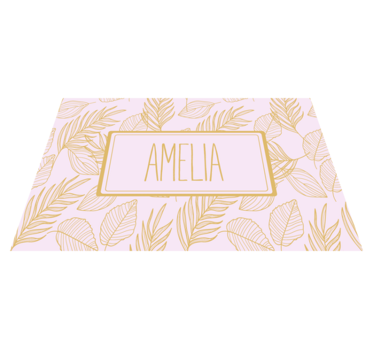 Personalised placemats with custom leaf design - TenStickers