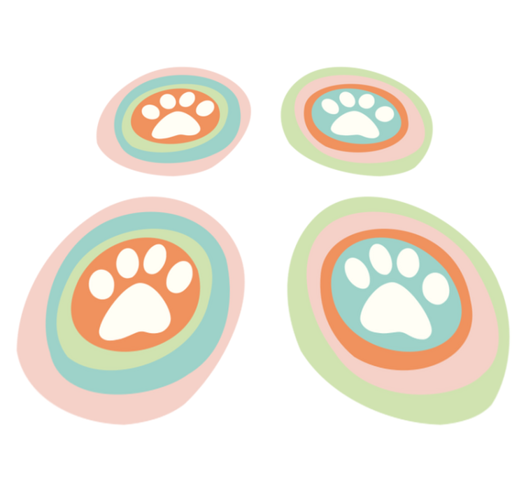 pet paws bowl original placemats - TenStickers