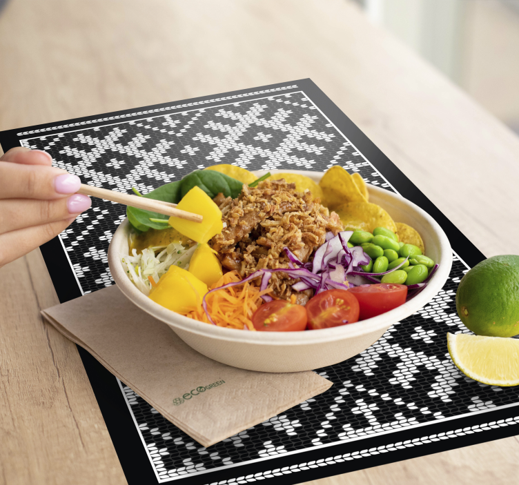 Textured placemats with traditional knitted design - TenStickers