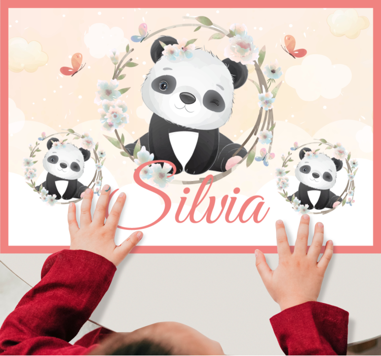 Charming panda arrangement children placemats - TenStickers