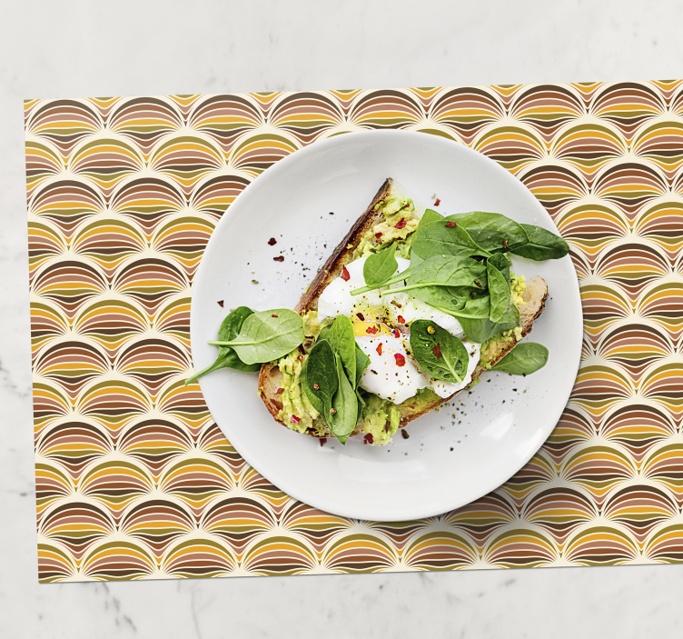 70s pattern textured placemats - TenStickers