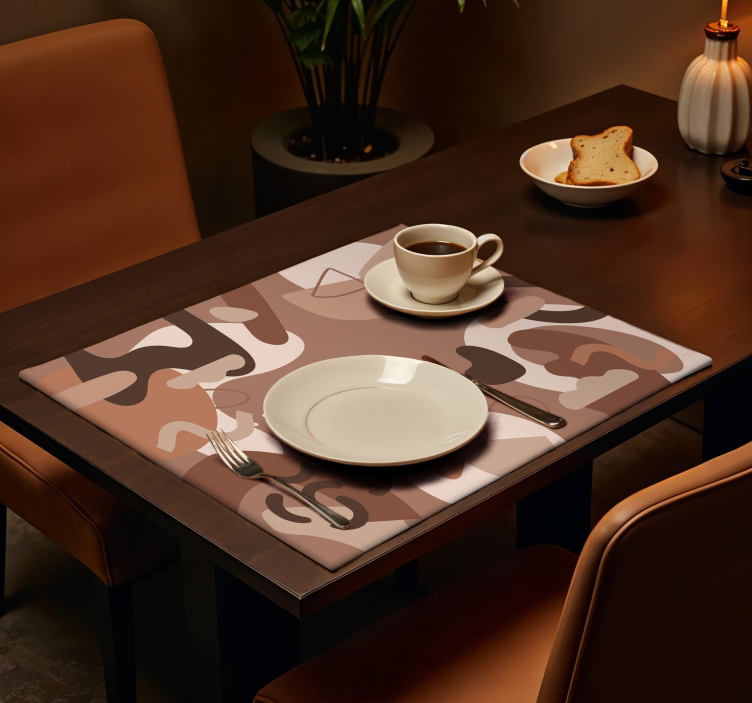 Abstract shapes "Mocha Mousse" modern placemats - TenStickers