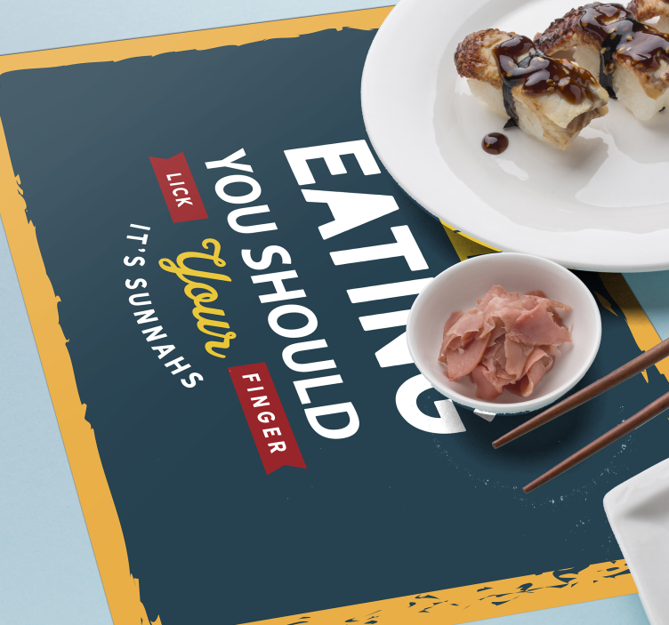 After eating restaurant placemats - TenStickers