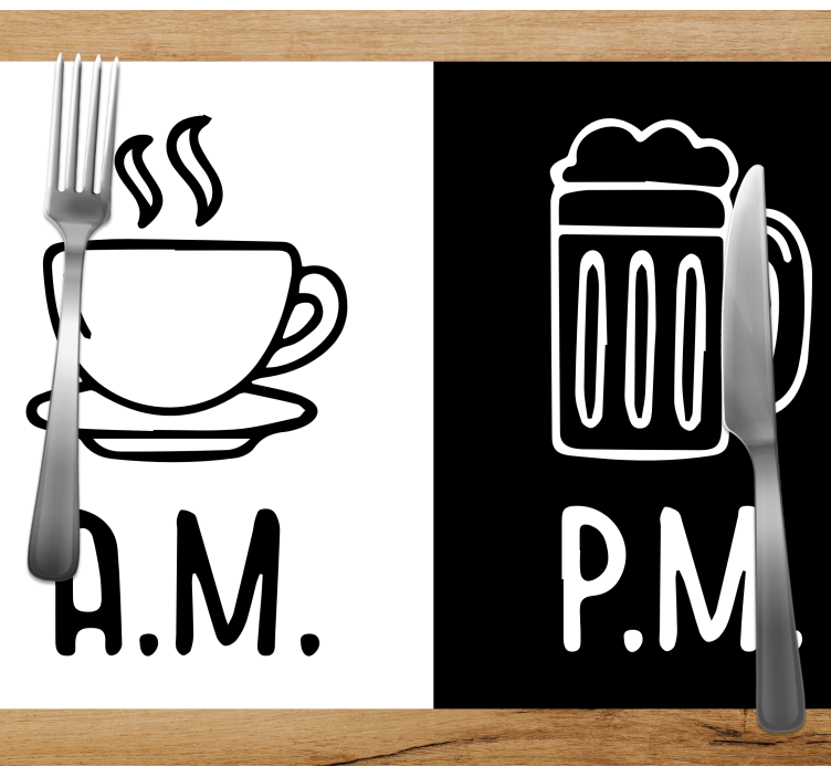 Coffee and beer restaurant placemats - TenStickers