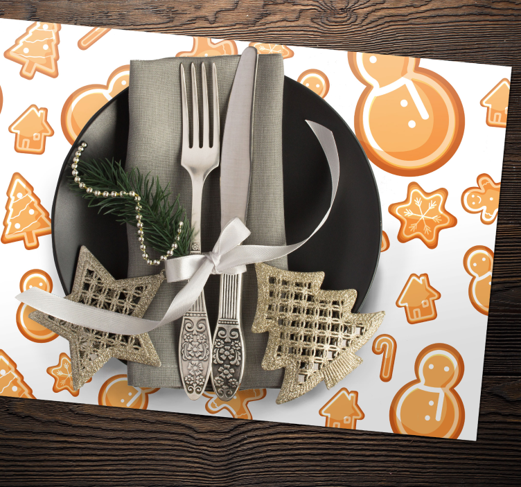 Festive Holiday Shapes Christmas placemats - TenStickers