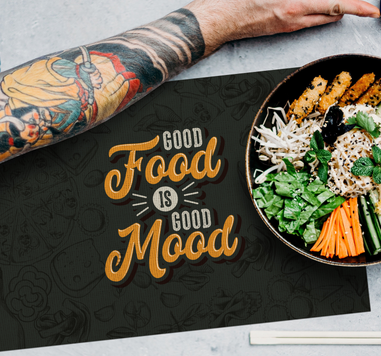 Food's sentences quote placemats - TenStickers