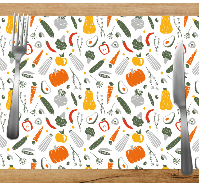 Fruit and vegetable decor original placemats - TenStickers