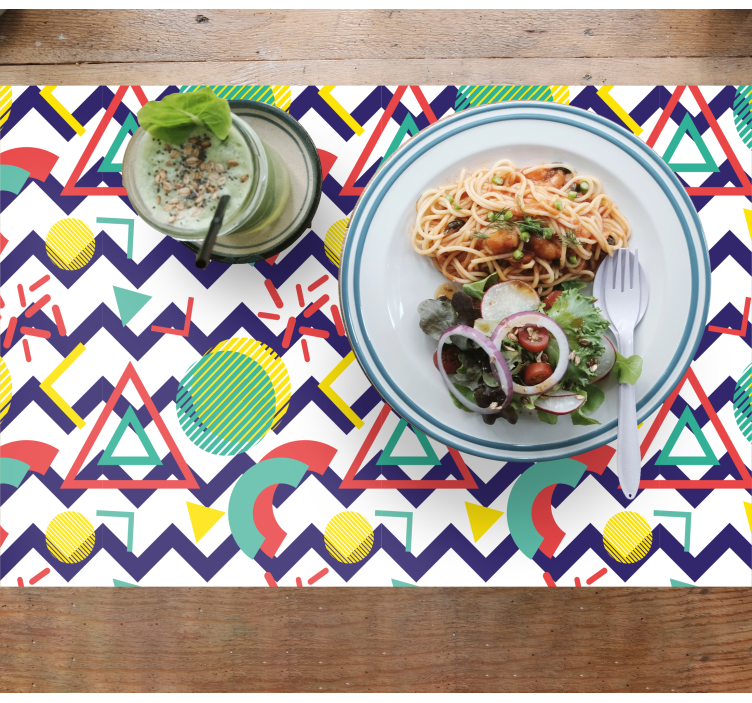 Geometry Pattern Design modern placemats - TenStickers