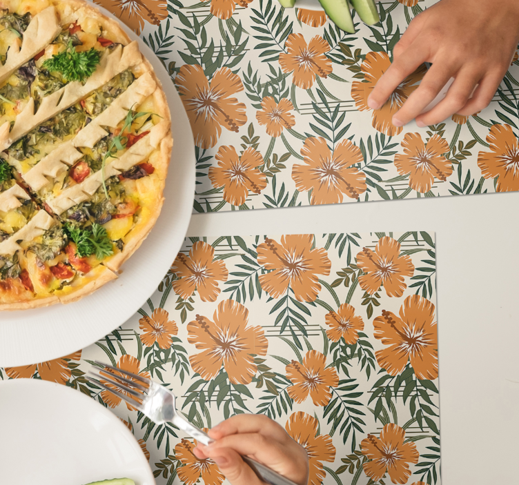 Hawaii yellow home placemats - TenStickers