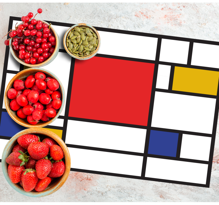 Mondrian geometric art original placemats - TenStickers