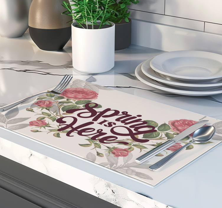 spring is here home placemats - TenStickers