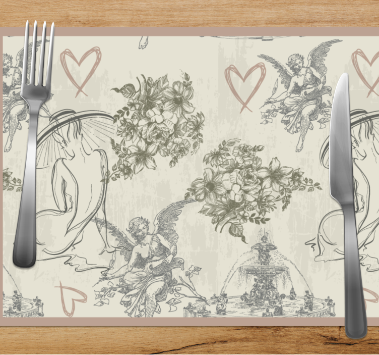 Vintage french romantic original placemats - TenStickers
