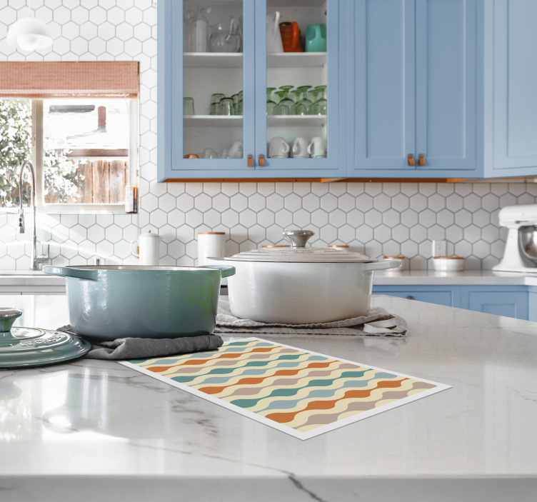 Wavy Color Pattern modern placemats - TenStickers
