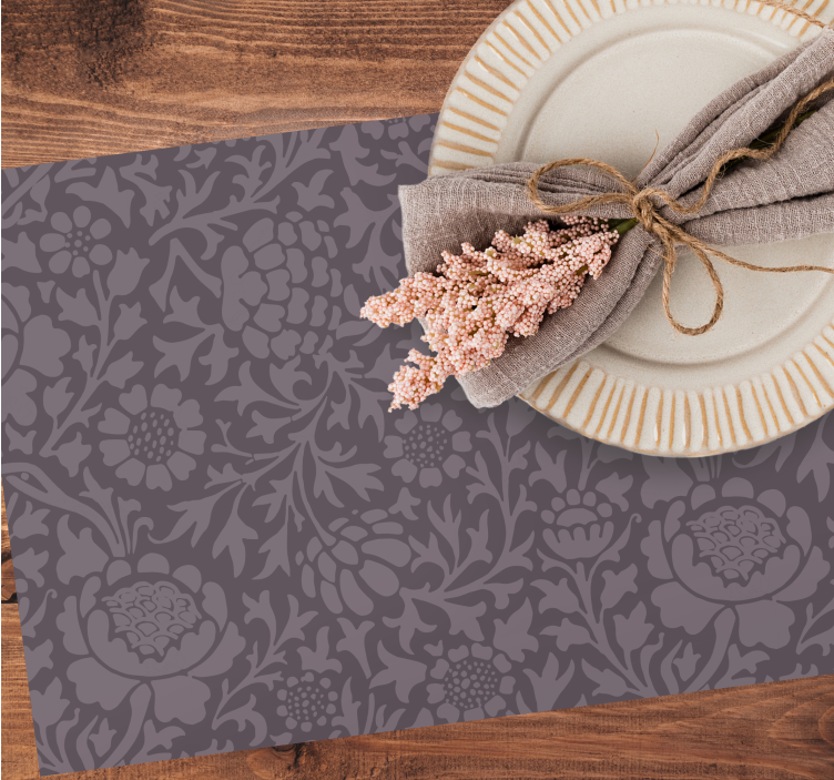 Woven silk elegant vinyl placemats - TenStickers