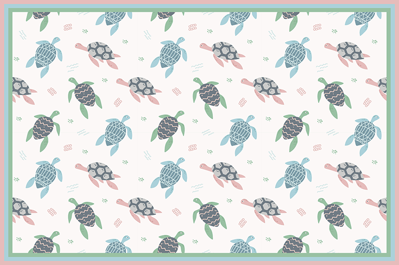 Children placemats turtle themed design - TenStickers