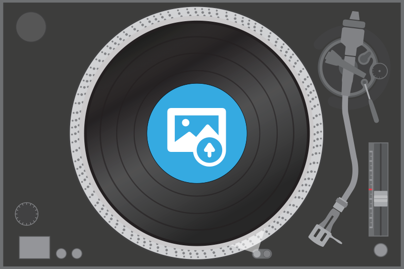 Vinyl disk customisable photo original placemat - TenStickers