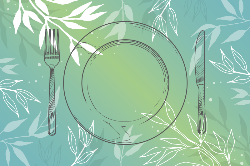 Textured placemats with leafy pattern design - TenStickers