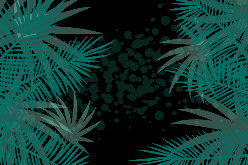 Modern placemats tropical leaf design - TenStickers