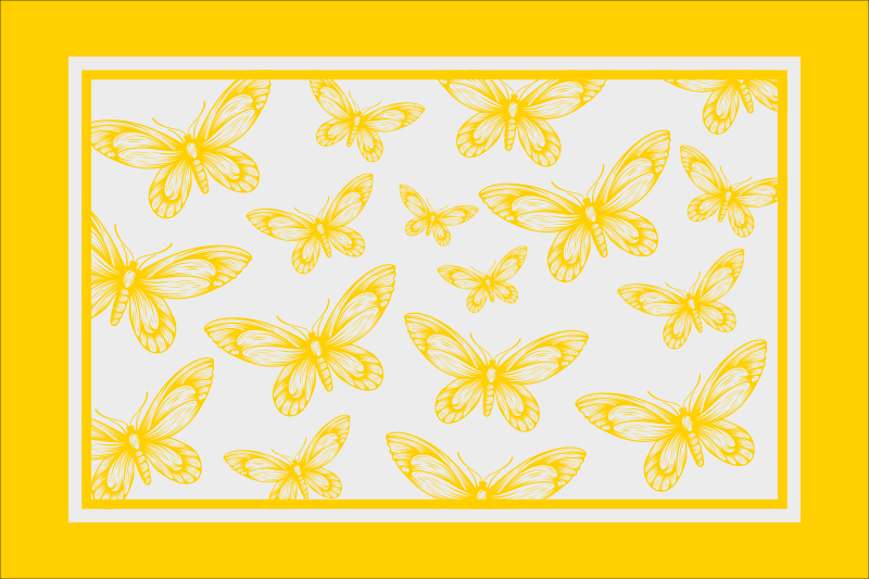 Yellow butterflies elegant placemats - TenStickers
