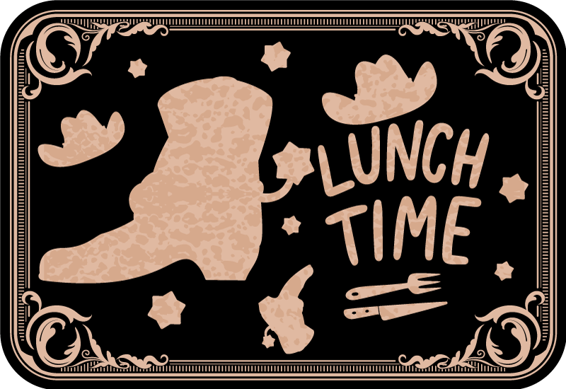 Quote placemats for western lunch time - TenStickers