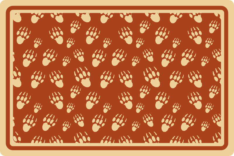 Textured placemats paw print design - TenStickers