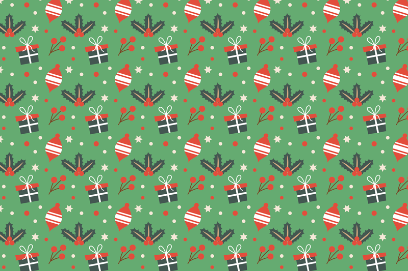 Christmas placemats festive ornament design - TenStickers