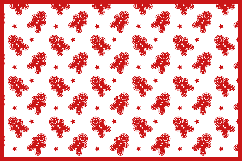 Christmas placemats gingerbread character design - TenStickers