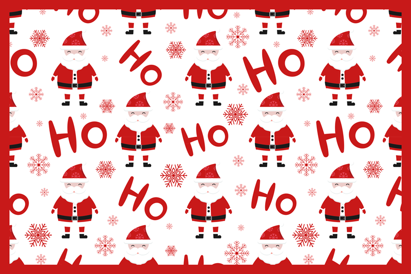 Christmas placemats santa claus celebration - TenStickers