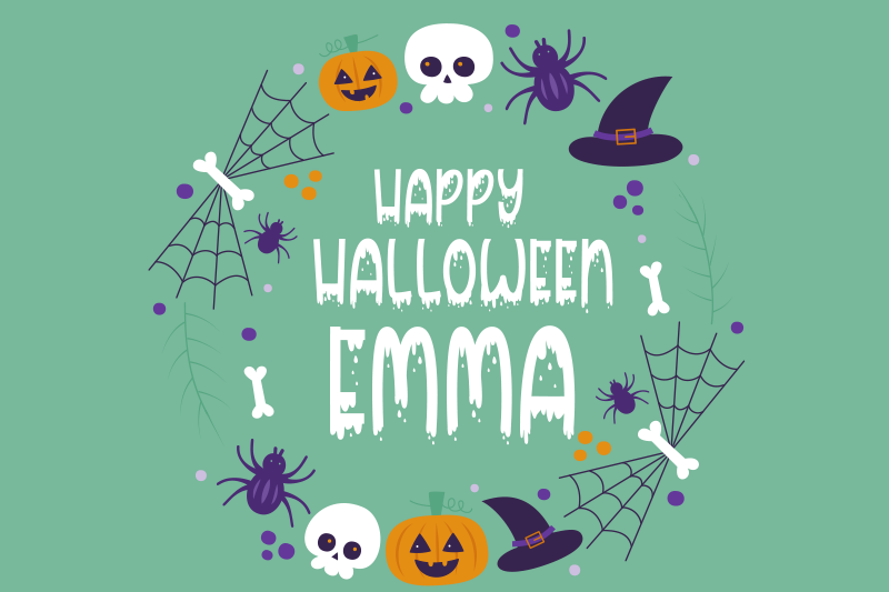 Halloween placemats with halloween themed design - TenStickers