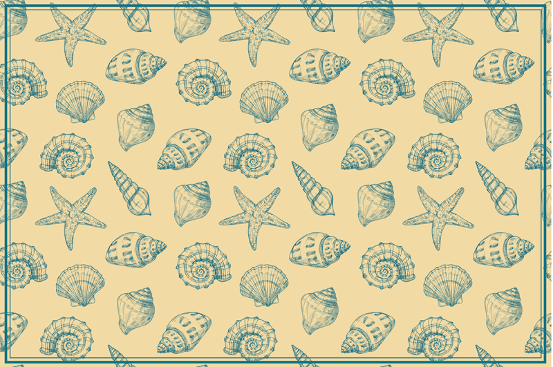 Original placemats shell motif tableware - TenStickers