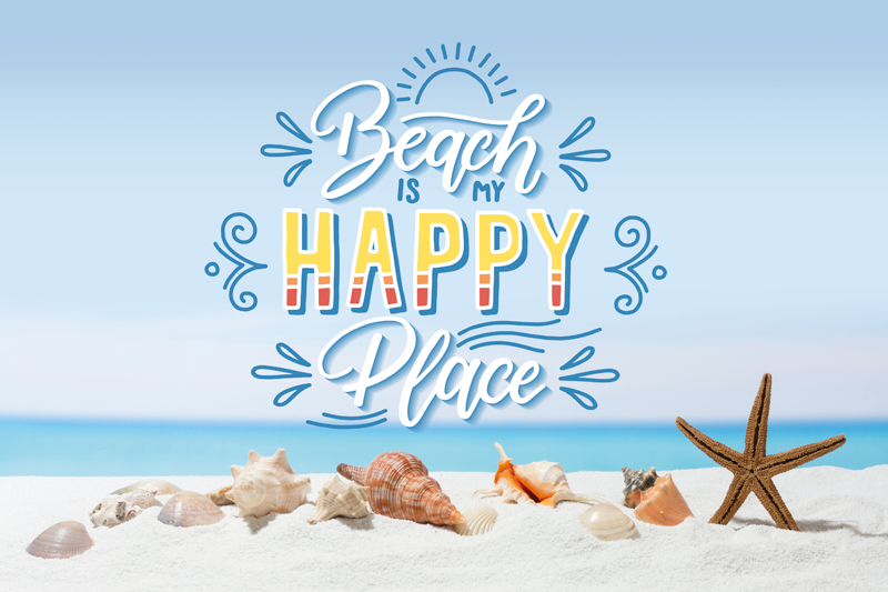 Quote placemats beach bliss retreat - TenStickers