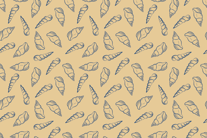 Textured placemats with shell pattern surface - TenStickers