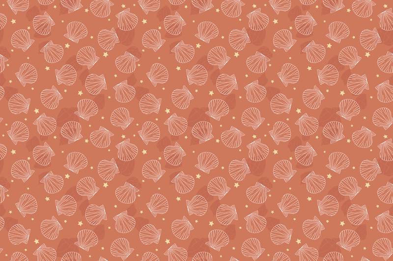 Textured placemats with seashell design - TenStickers