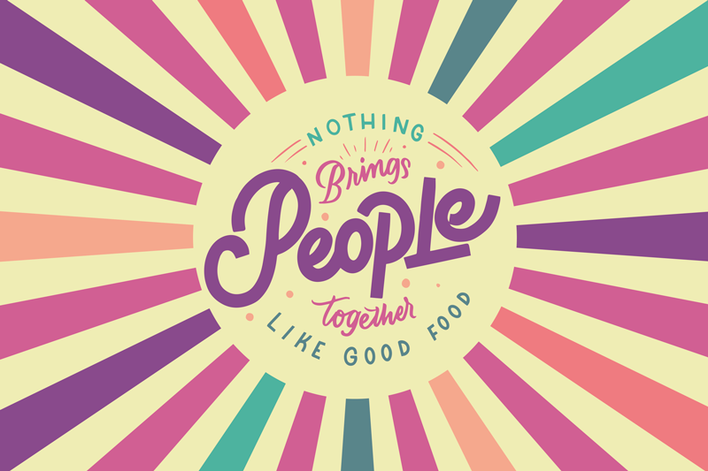 Nothing brings people together quote placemats - TenStickers