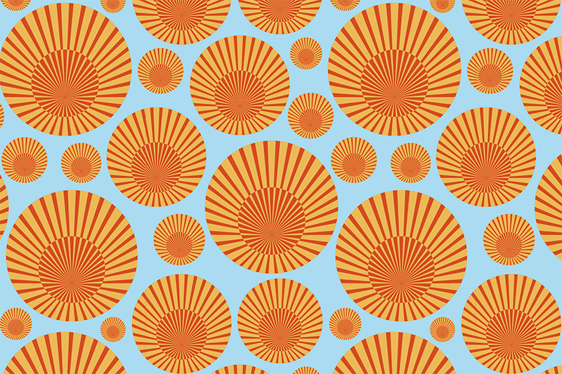 Original placemats radiant circular design - TenStickers