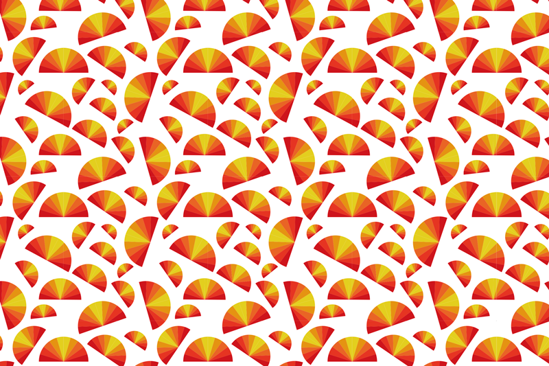 Vintage Sunset pattern 70's sun placemats - TenStickers