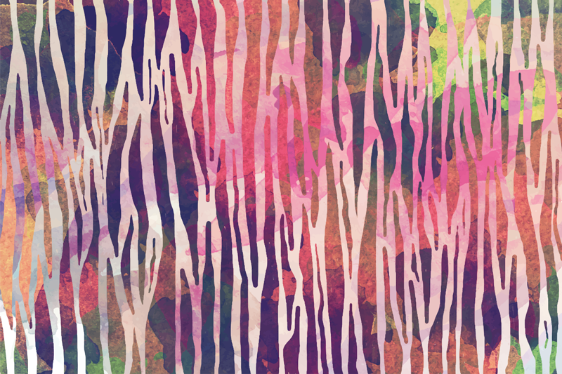 Textured placemats in colorful abstract stripes - TenStickers