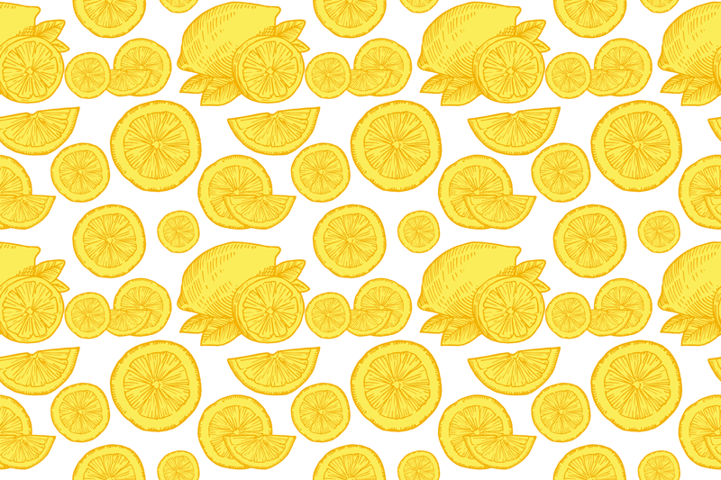 Textured placemats lemon slice design - TenStickers