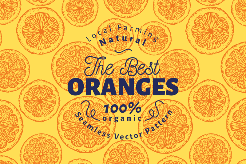 Original placemats organic orange design - TenStickers
