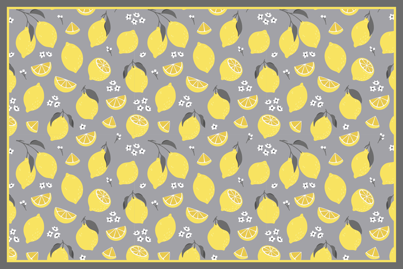 Original placemats lemon pattern table setting - TenStickers