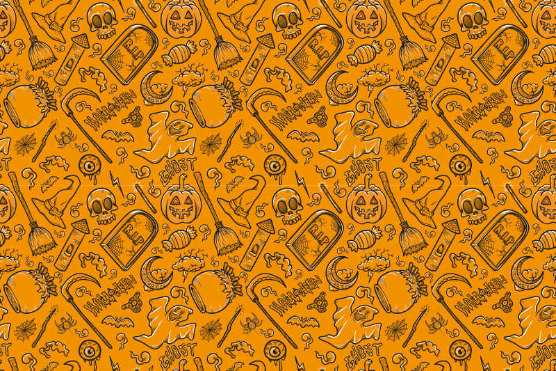 Halloween placemats featuring spooky designs - TenStickers