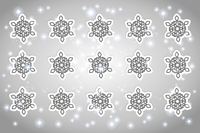Christmas placemats with snowflake design - TenStickers