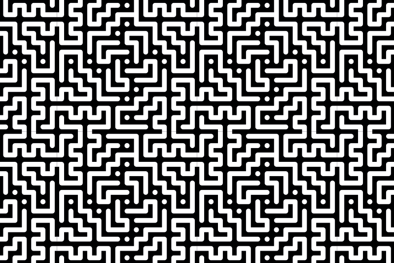 Textured placemats abstract maze design - TenStickers