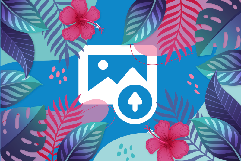 Original tropical leafes with photo placemats - TenStickers