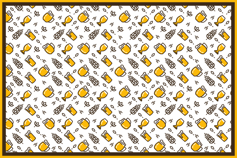 Original placemats craft beer symbols - TenStickers