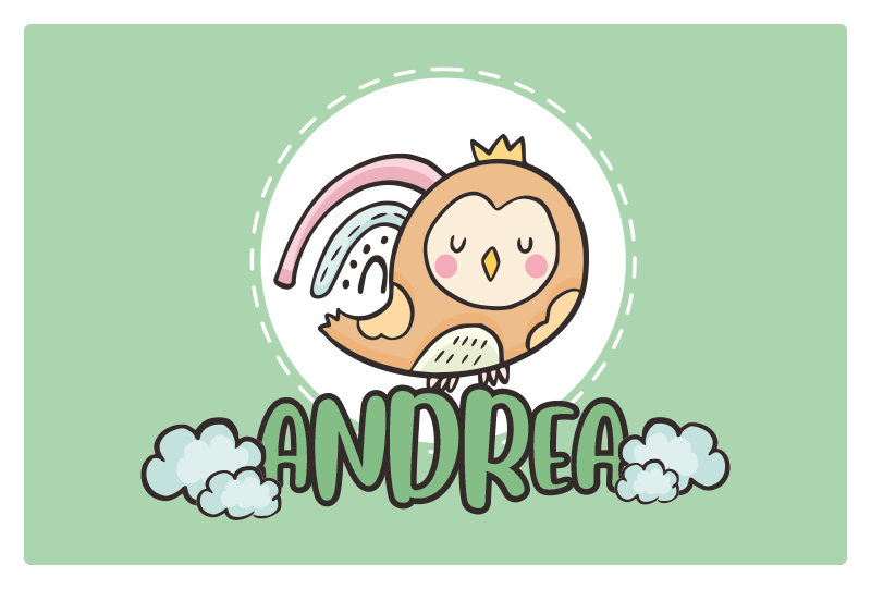 Children placemats cute owl design - TenStickers