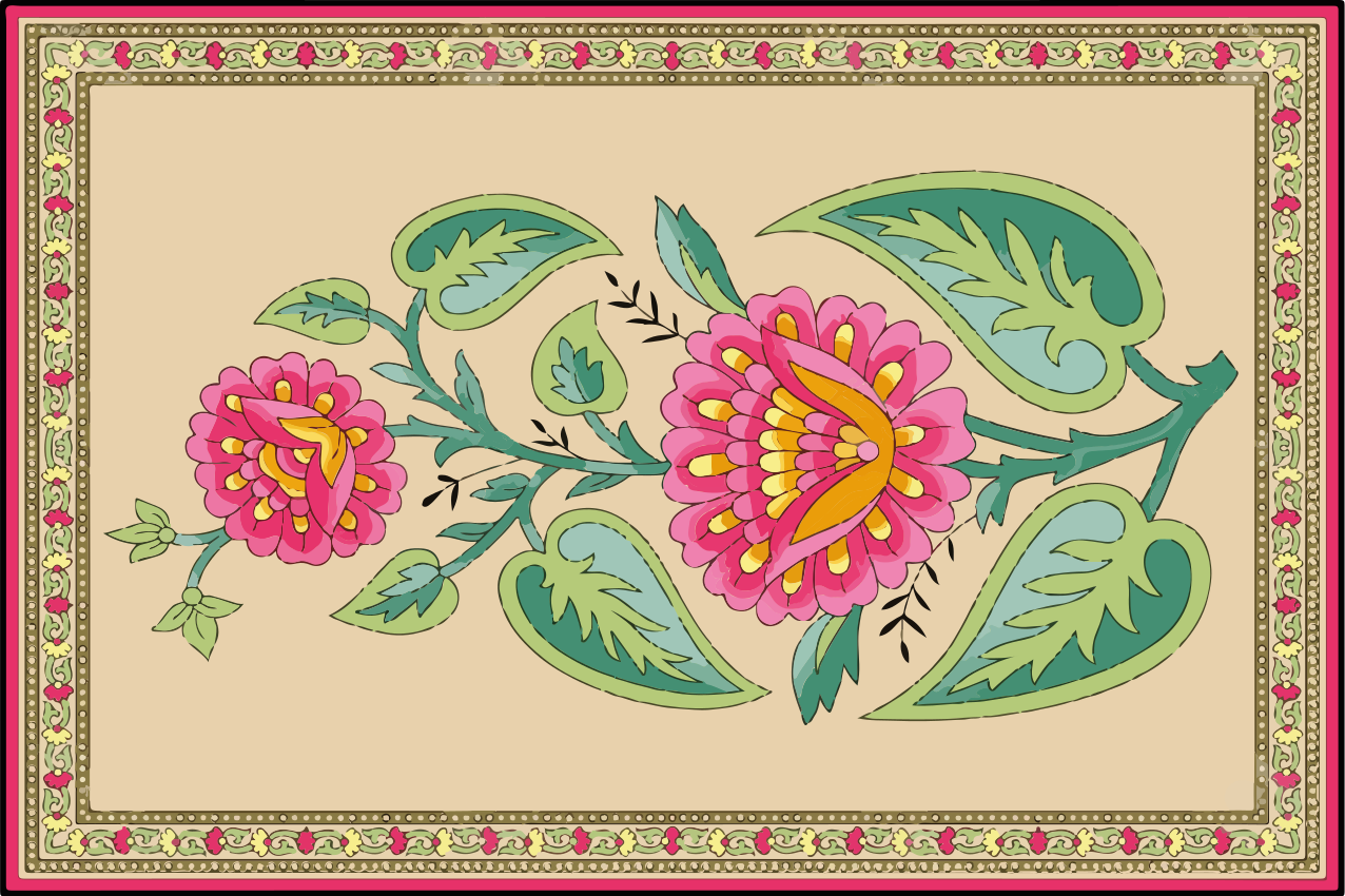Original placemats floral patterned centerpiece - TenStickers