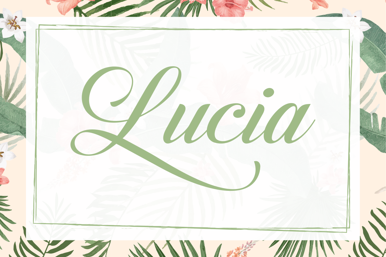 Personalised placemats floral name design - TenStickers